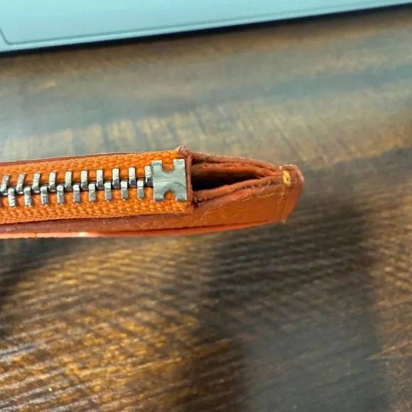Hermes Orange Leather Wallet - Picture 9 of 10